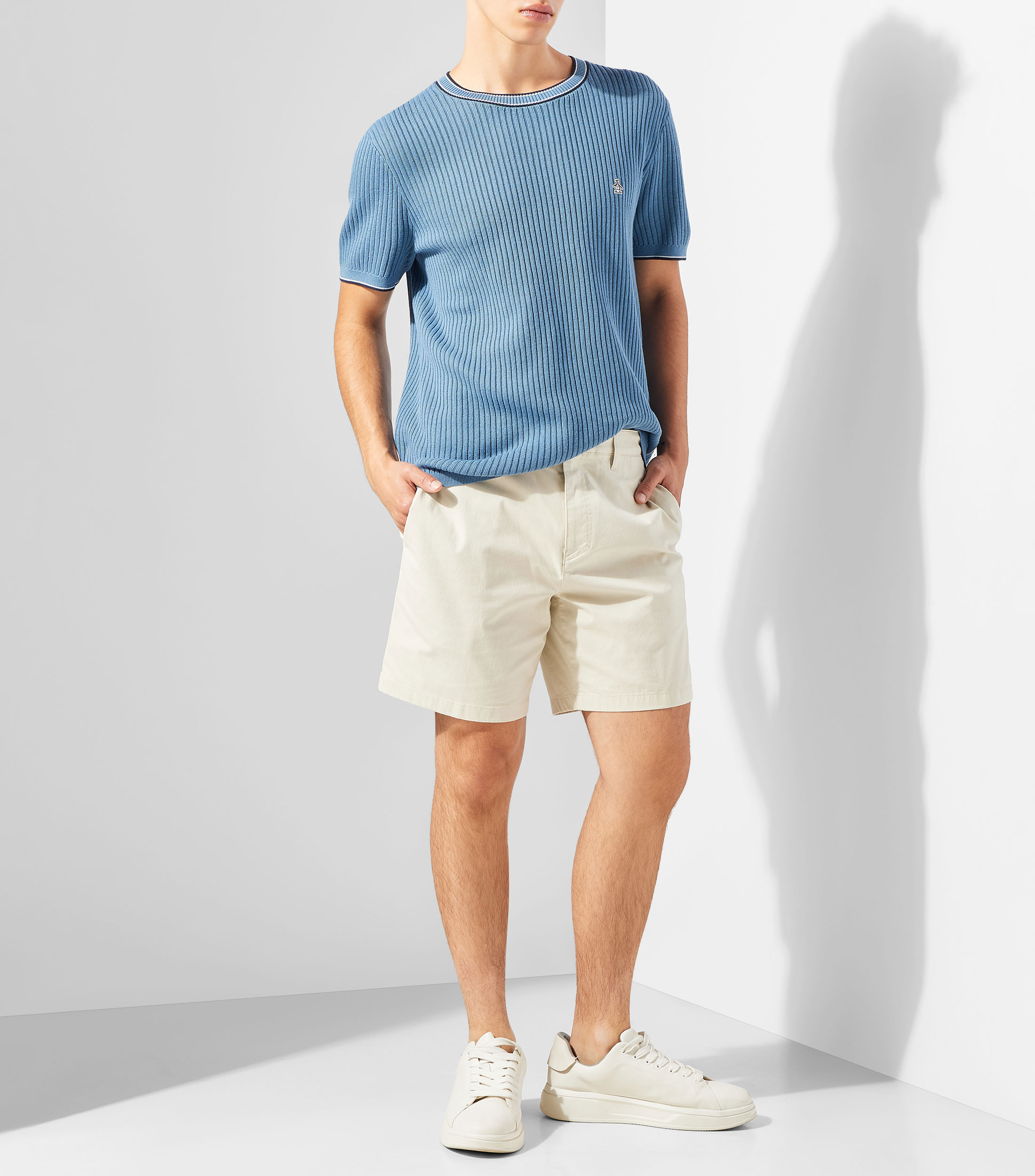 Playera cuello redondo manga corta lisa Hombre